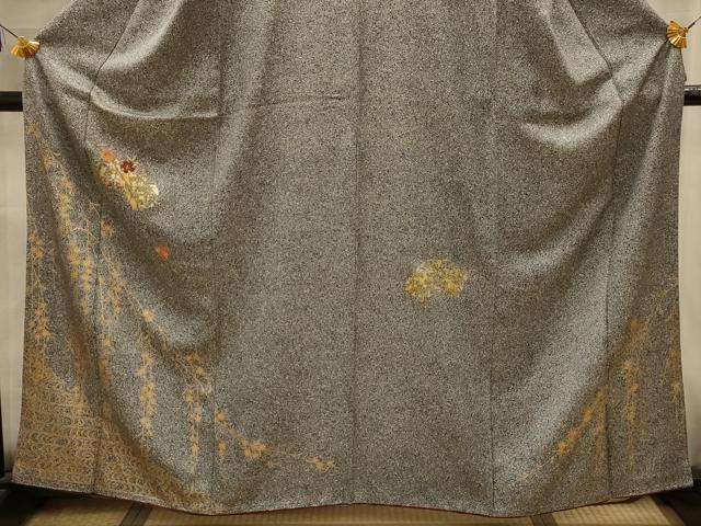 平和屋着物■訪問着　刺繍　地紙花文　金銀彩　金糸　正絹　逸品　AABL4250sx