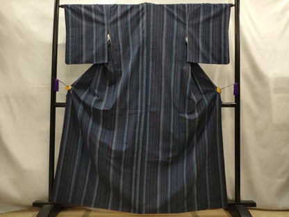 平和屋着物■上質な紬　間道　正絹　逸品　AABL4259sx