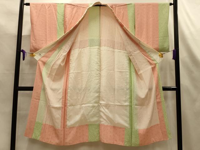 平和屋着物■長襦袢　無双仕立て　麻の葉文様　やまと誂製　半衿刺繍　正絹　逸品　AABL4264sx