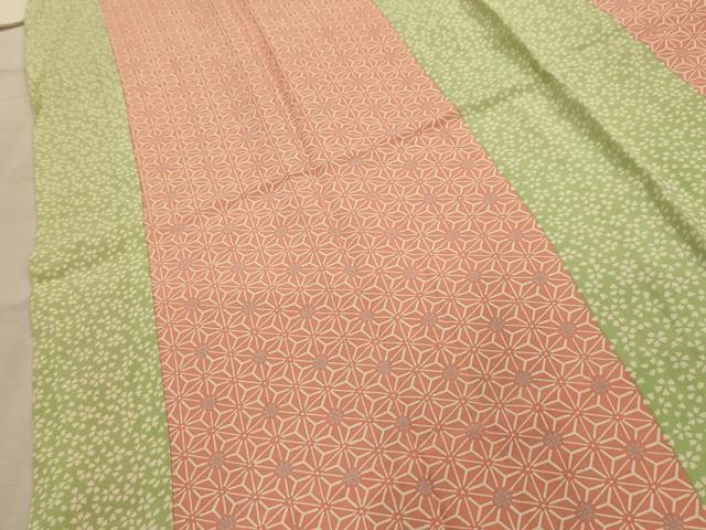 平和屋着物■長襦袢　無双仕立て　麻の葉文様　やまと誂製　半衿刺繍　正絹　逸品　AABL4264sx