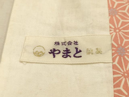平和屋着物■長襦袢　無双仕立て　麻の葉文様　やまと誂製　半衿刺繍　正絹　逸品　AABL4264sx