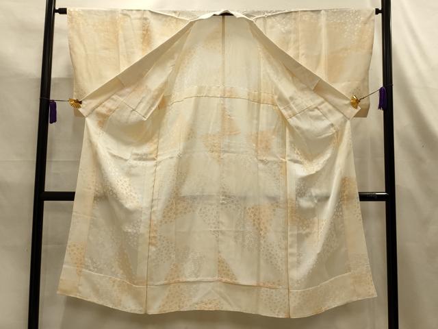 平和屋着物■長襦袢　無双仕立て　裂取り草花文　暈し染め　正絹　逸品　AABL4267sx