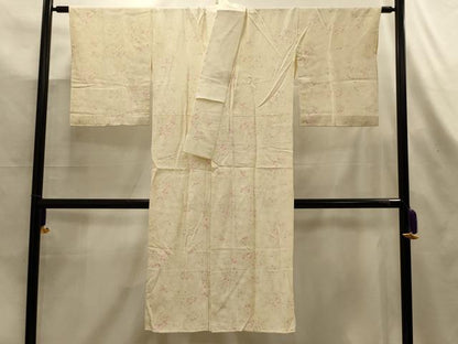 平和屋着物■長襦袢　無双仕立て　草花文　正絹　逸品　AABL4268sx