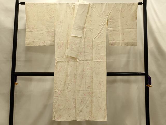 平和屋着物■長襦袢　無双仕立て　草花文　正絹　逸品　AABL4268sx