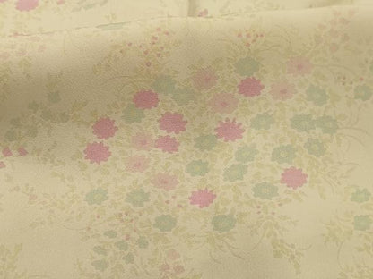 平和屋着物■長襦袢　無双仕立て　草花文　正絹　逸品　AABL4268sx