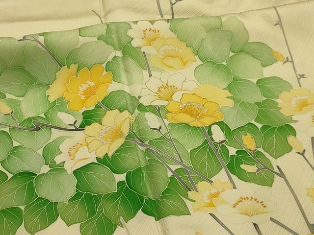 平和屋着物■訪問着　枝花文　金銀彩　正絹　逸品　AABL4276sx
