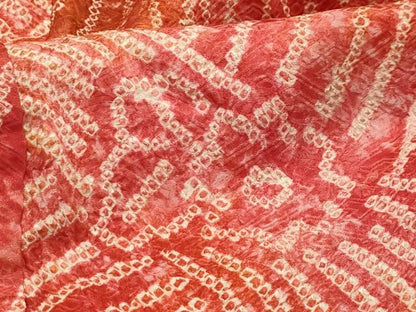 平和屋着物■上質な小紋　総絞り　流水花文　正絹　逸品　AABL4281sx