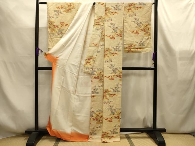 平和屋着物■上質な小紋　立波花文　正絹　逸品　AABL4288sx