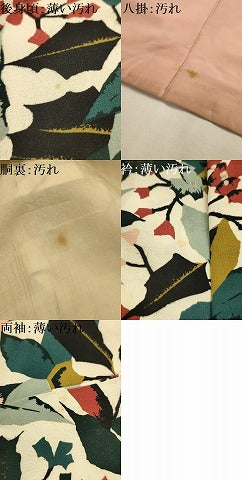 平和屋着物■上質な小紋　草花文　金彩　正絹　逸品　AABL4290sx