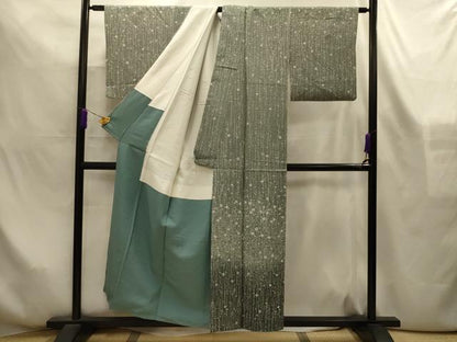 平和屋着物■訪問着　枝垂れ花文　暈し染め　正絹　逸品　AABL4291sx