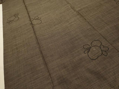 平和屋着物■本場大島紬　9マルキ　光琳菊　正絹　逸品　AABL4292sx