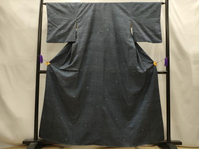 平和屋着物■上質な紬　十字　正絹　逸品　AABL4294sx