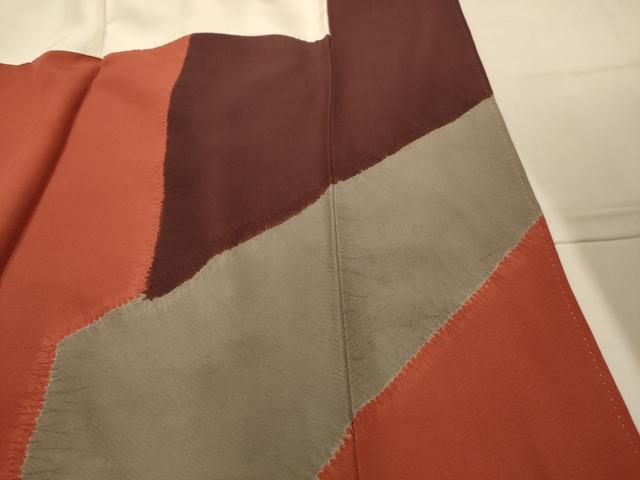 平和屋着物■訪問着　作家物　絞り　草花文　金彩　正絹　逸品　AABL4298sx