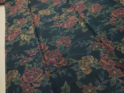 平和屋着物■上質な紬　草花文　正絹　逸品　AABL4301sx