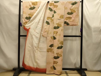平和屋着物■上質な小紋　地紙花文　金彩　正絹　逸品　AABL4303sx