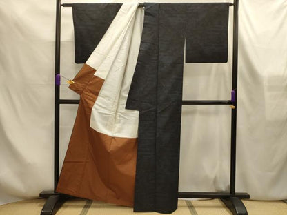 平和屋着物■上質な紬　風景文　正絹　逸品　AABL4305sx
