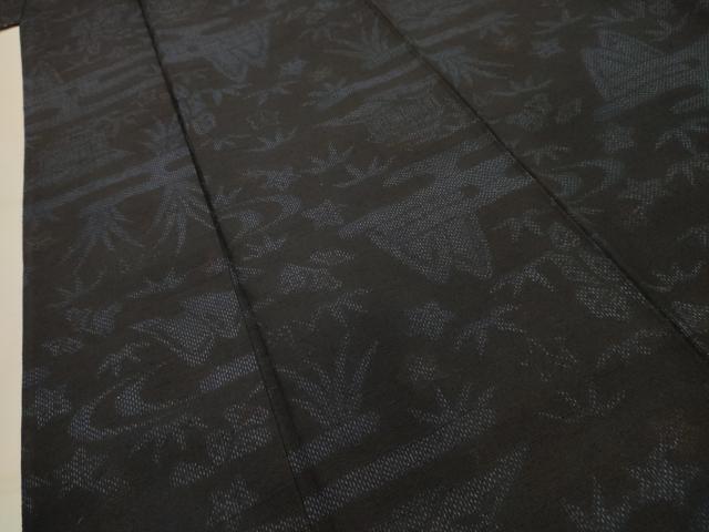 平和屋着物■上質な紬　風景文　正絹　逸品　AABL4305sx