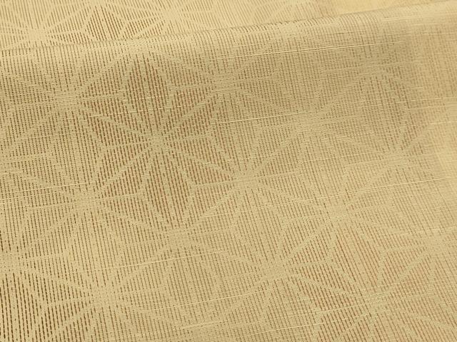 平和屋着物■上質な紬　麻の葉文様　正絹　逸品　AABL4308sx