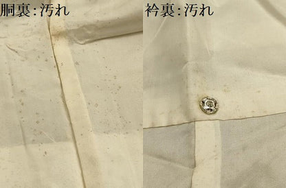 平和屋着物■上質な紬　間道　金糸　正絹　逸品　AABL4312sx