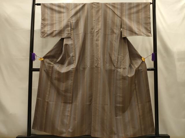 平和屋着物■上質な紬　間道　金糸　正絹　逸品　AABL4312sx