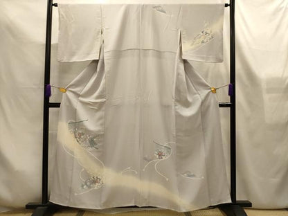 平和屋着物■訪問着　几帳花文　暈し染め　正絹　逸品　AABL4313sx