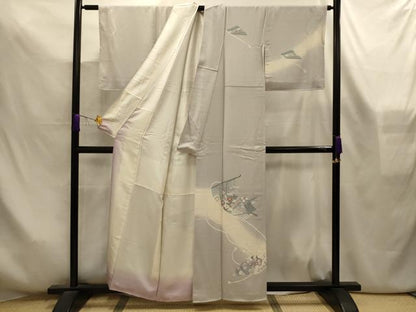 平和屋着物■訪問着　几帳花文　暈し染め　正絹　逸品　AABL4313sx