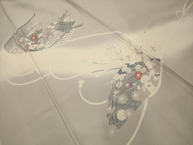 平和屋着物■訪問着　几帳花文　暈し染め　正絹　逸品　AABL4313sx
