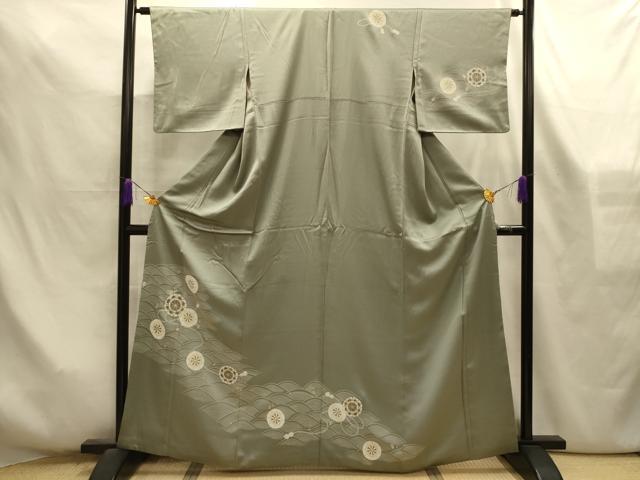 平和屋着物■訪問着　立波源氏車文　金銀彩　正絹　逸品　AABL4317sx