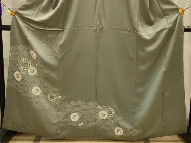 平和屋着物■訪問着　立波源氏車文　金銀彩　正絹　逸品　AABL4317sx
