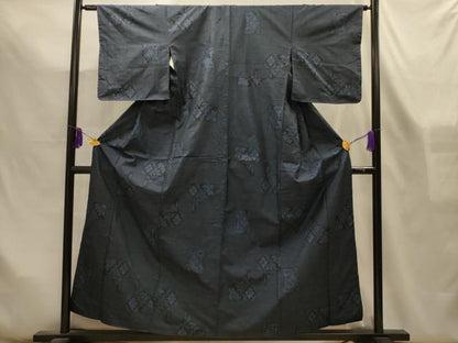 平和屋着物■本場大島紬　9マルキ　色紙花文　正絹　逸品　AABL4319sx
