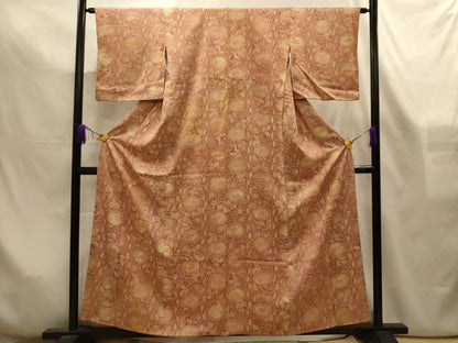 平和屋着物■上質な小紋　花間道　正絹　逸品　AABL4321sx