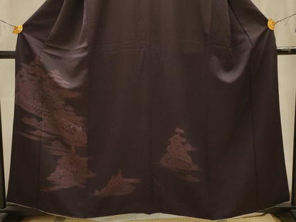 平和屋着物■訪問着　刺繍　風景文　正絹　逸品　AABL4323sx
