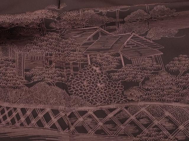 平和屋着物■訪問着　刺繍　風景文　正絹　逸品　AABL4323sx