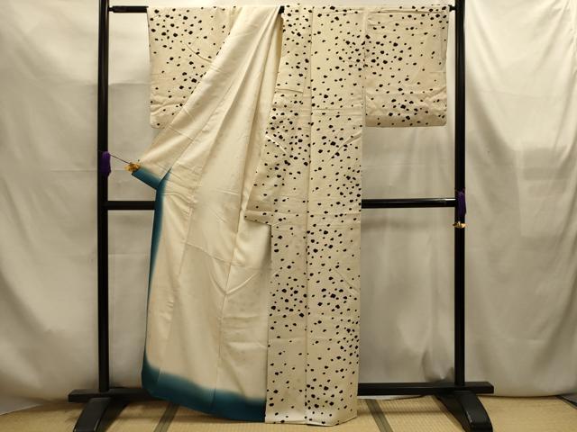 平和屋着物■上質な小紋　霞文　正絹　逸品　AABL4325sx
