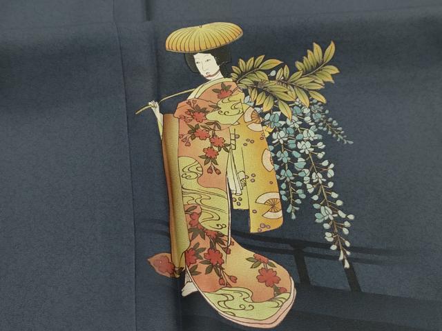 平和屋着物■訪問着　女人文　金彩　正絹　逸品　AABL4326sx