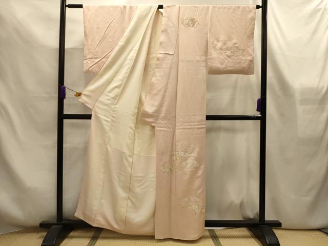 平和屋着物■中国三大刺繍　相良刺繍　訪問着　地紙重ね吉祥花文　正絹　逸品　AABL4327sx