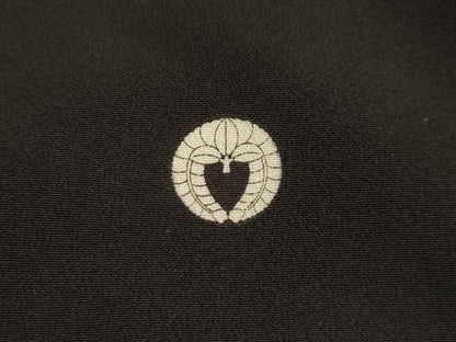 平和屋着物■黒留袖　松竹梅立波扇面花文　金銀彩　洗える着物　AABL4339sx
