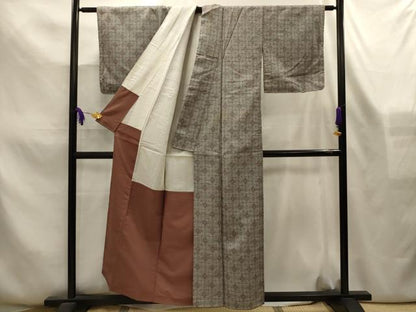平和屋着物■小紋　花唐草文　洗える着物　AABL4341sx