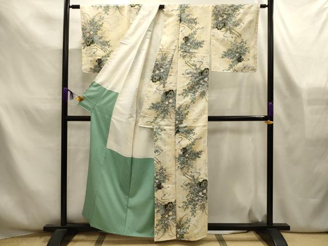 平和屋着物■小紋　花車文　洗える着物　AABL4344sx
