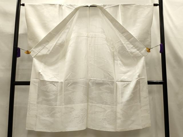 平和屋着物■長襦袢　無双仕立て　松皮菱吉祥花文　洗える着物　AABL4348sx