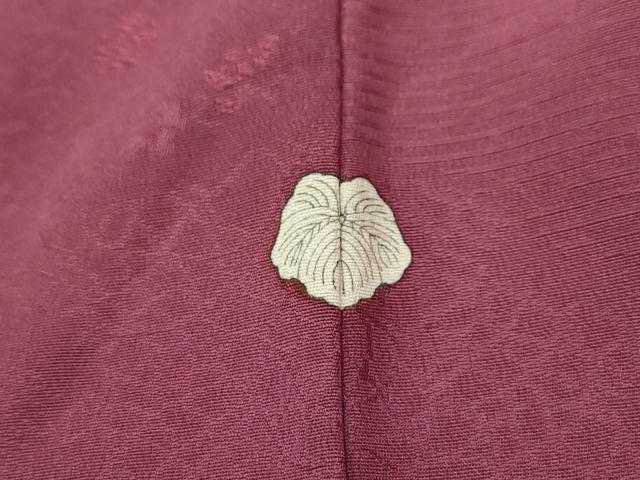 平和屋着物■上質な色無地　草花地紋　浅蘇芳色　正絹　逸品　AABL4353sx