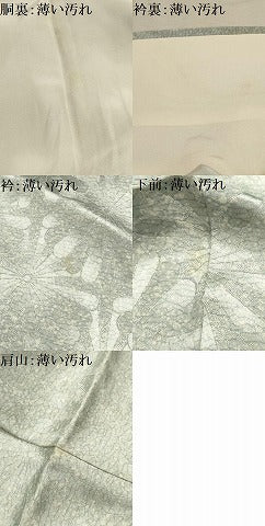 平和屋着物■上質な小紋　菊青海波　正絹　逸品　AABL4356sx