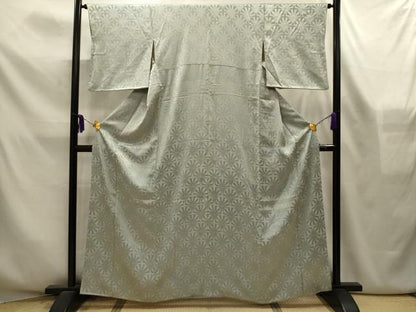 平和屋着物■上質な小紋　菊青海波　正絹　逸品　AABL4356sx