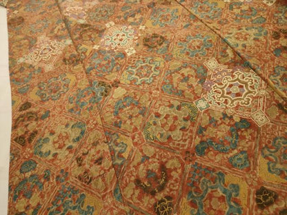 平和屋着物■上質な小紋　蜀江花文　正絹　逸品　AABL4359sx