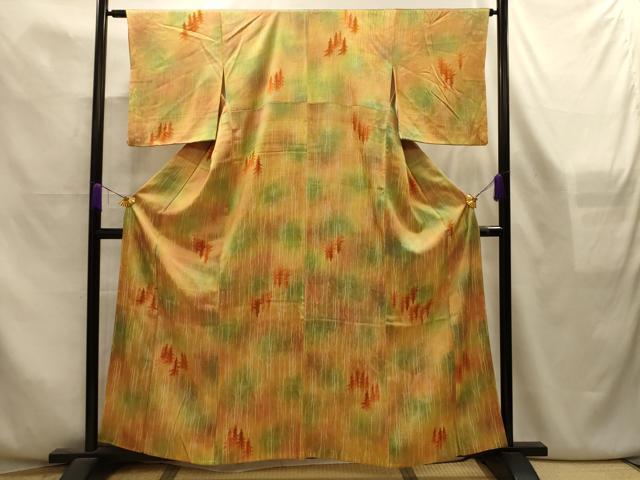 平和屋着物■上質な小紋　樹林文　暈し染め　西武百貨店扱い　正絹　逸品　AABL4363sx