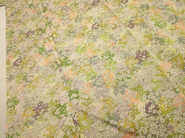 平和屋着物■上質な小紋　枝花文　金彩　正絹　逸品　AABL4364sx