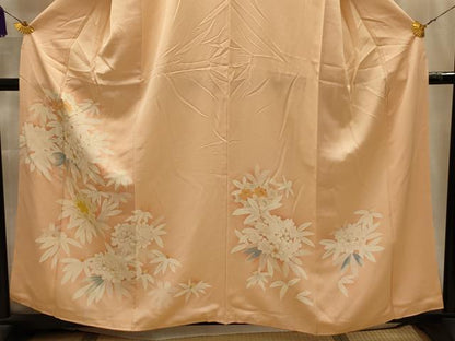 平和屋着物■訪問着　草花文　金彩　正絹　逸品　AABL4369sx