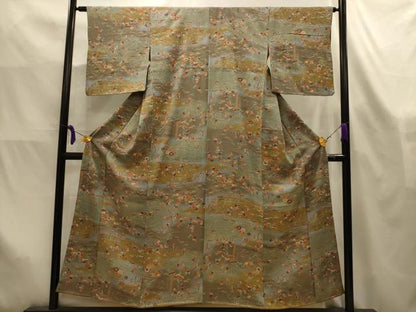 平和屋着物■上質な小紋　松竹梅流水花文　暈し染め　正絹　逸品　AABL4371sx
