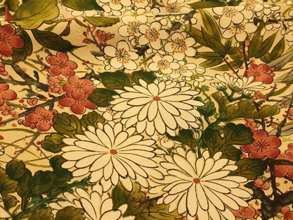 平和屋着物■上質な小紋　枝花文　正絹　逸品　AABL4373sx
