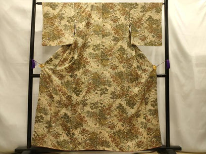 平和屋着物■上質な小紋　人物風景文　鬼しぼ縮緬　やまと誂製　正絹　逸品　AABL4374sx